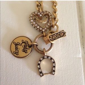 Juicy couture necklace and rare charm bracelet